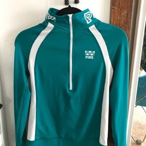 PINK Athletic Half Zip Sweatshirt Teal